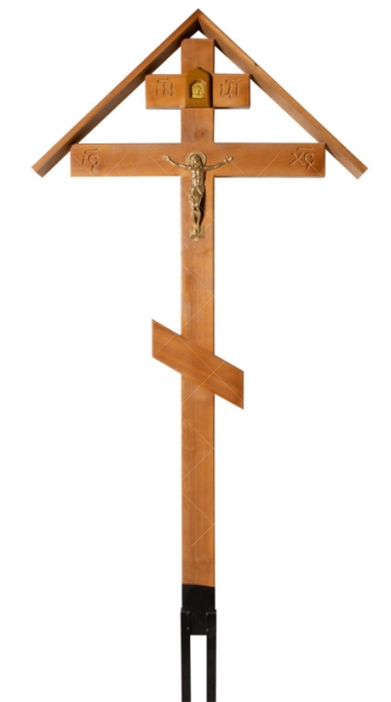 Крест дубовый "Элит" домик